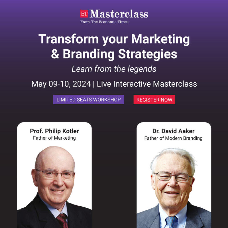ET Masterclass Presents a Once-in-a-Lifetime Opportunity to Learn from the Fathers of Modern Marketing and Branding - Philip Kotler & David Aaker