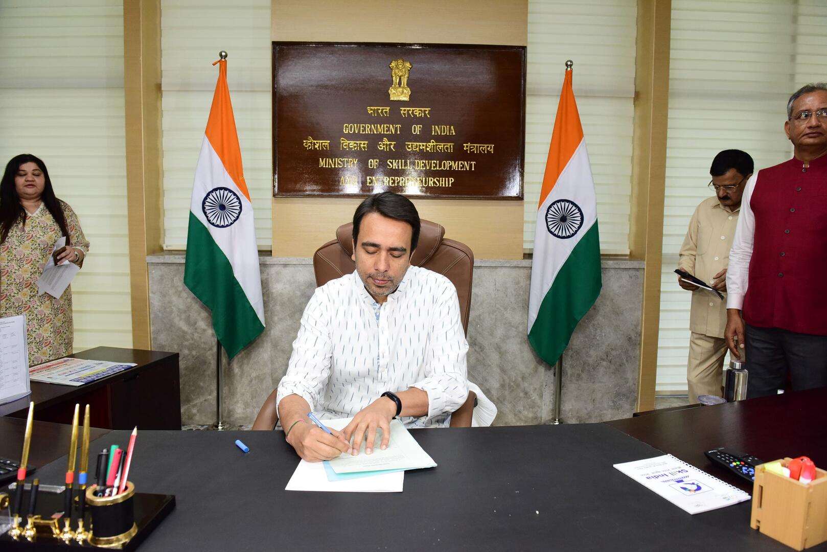 Shri Jayant Chaudhary assumes charge of MSDE as Minister of State (Independent Charge)