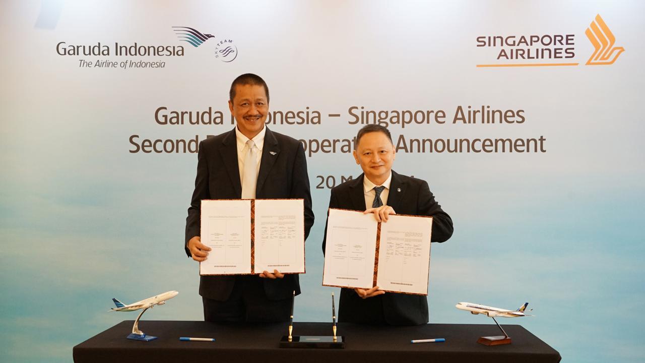 GARUDA INDONESIA AND SINGAPORE AIRLINES STRENGTHEN COMMERCIAL PARTNERSHIP