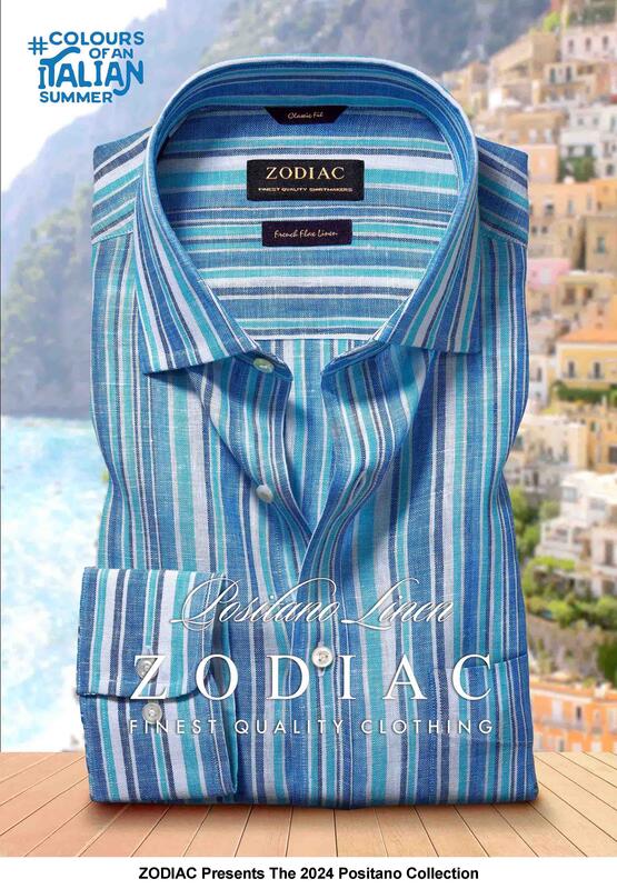 ZODIAC Presents The 2024 Positano Collection  Pure Linen Shirts In Colours Inspired By The Italian Riviera