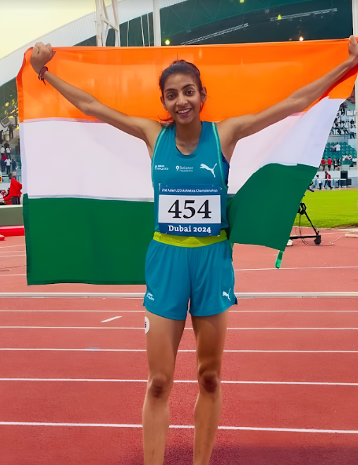 Athlete and Parul University Student Laxita Sandilea brings victory to India by winning the silver medal at the Asian U20 Athletics Championship
