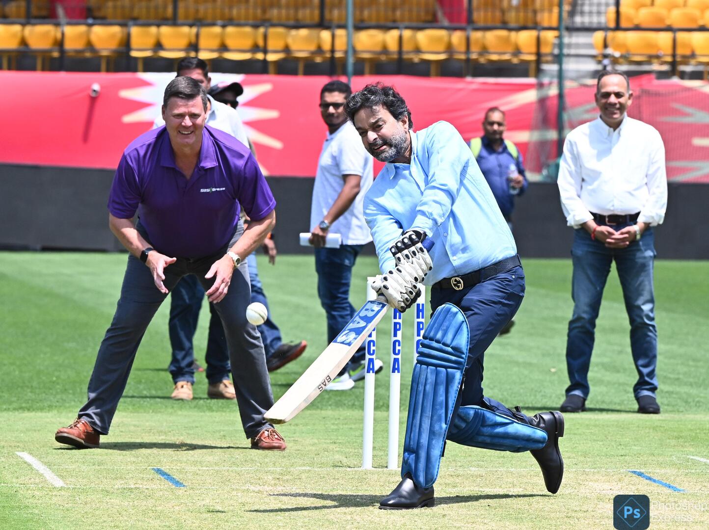 IPL CHAIRMAN ARUN DHUMAL BATS FOR HYBRID PITCHES IN INDIA FOLLOWING THE INSTALLATION OF INDIA’S FIRST HYBRID CRICKET PITCH AT HPCA, DHARAMSHALA