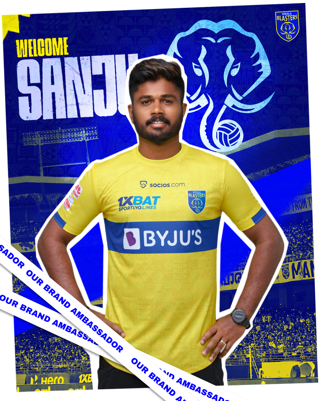 Kerala Blasters FC announces Sanju Samson as Brand Ambassador