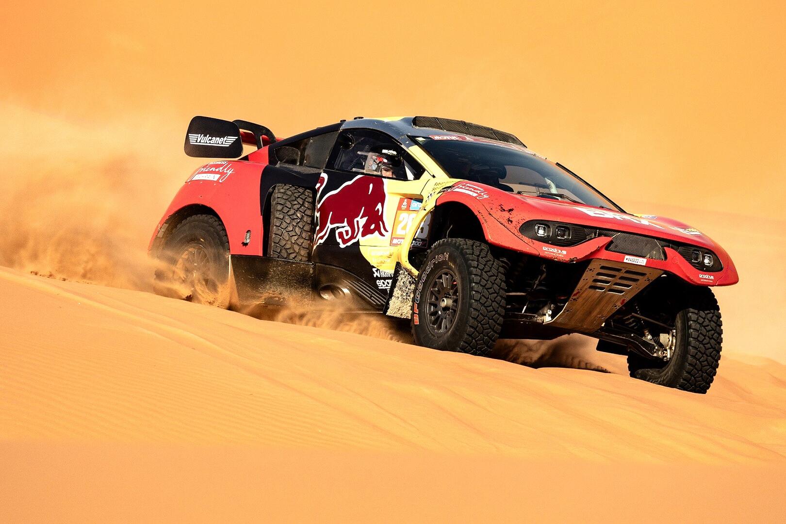 Loeb takes stage win to lift BRX again in Dakar Rally     Bahrain Raid Xtreme star outpaces leader Sainz as  Al Attiyah’s hat-trick hopes are shattered