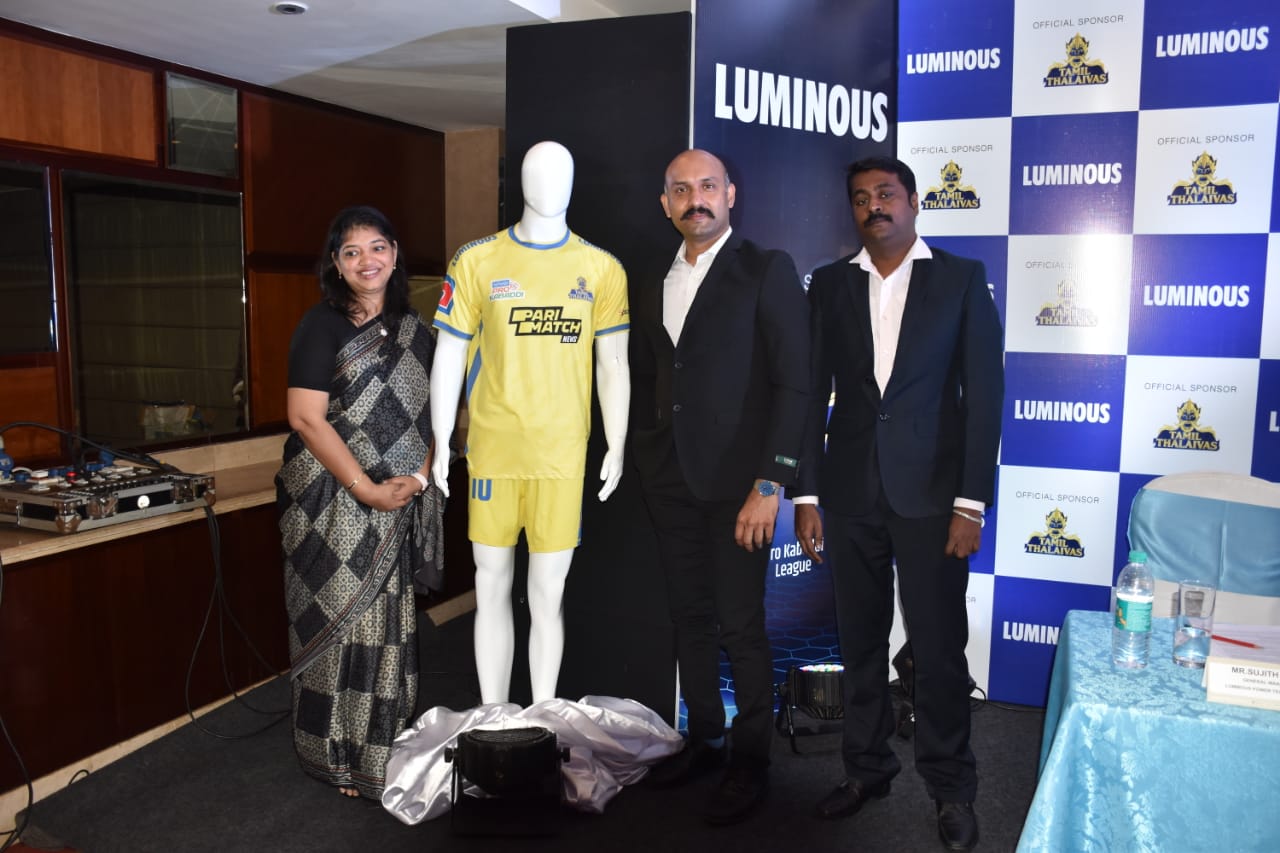 Luminous strengthens Tamil Thalaivas as an Official Sponsor at Pro Kabaddi League 2021