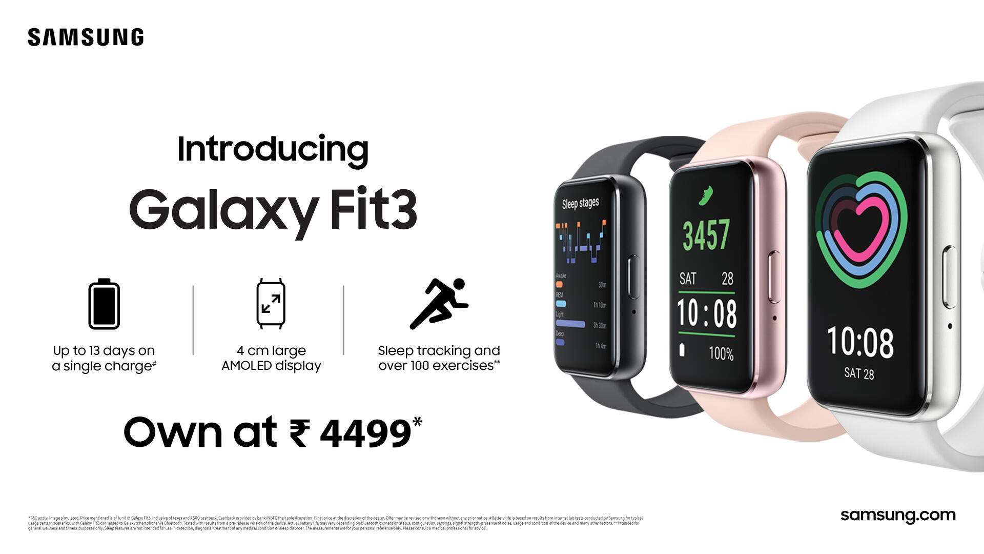 Stay Motivated to Be Your Best with All-New Samsung Galaxy Fit3