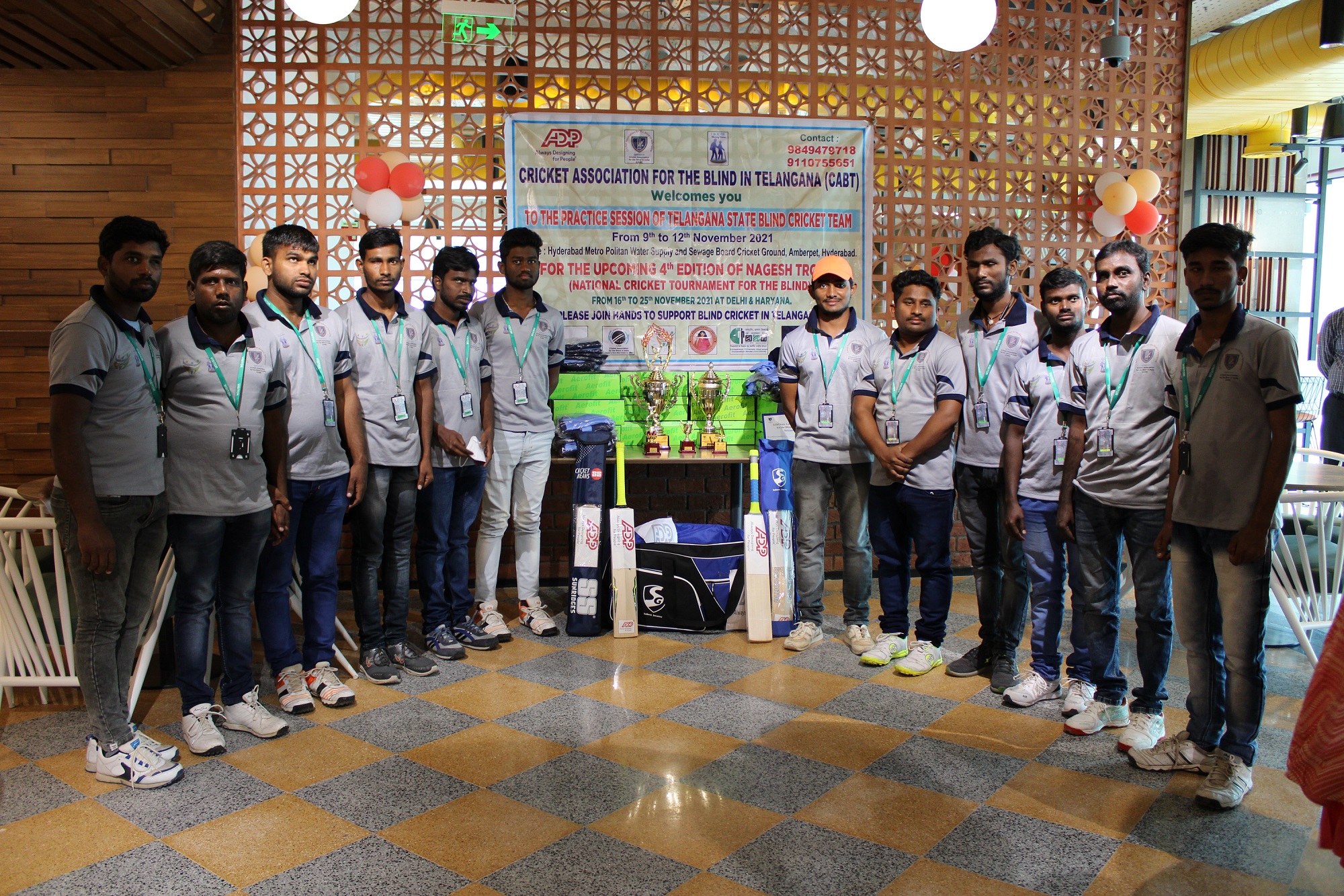 ADP India supports the Telangana Blind Cricket Team