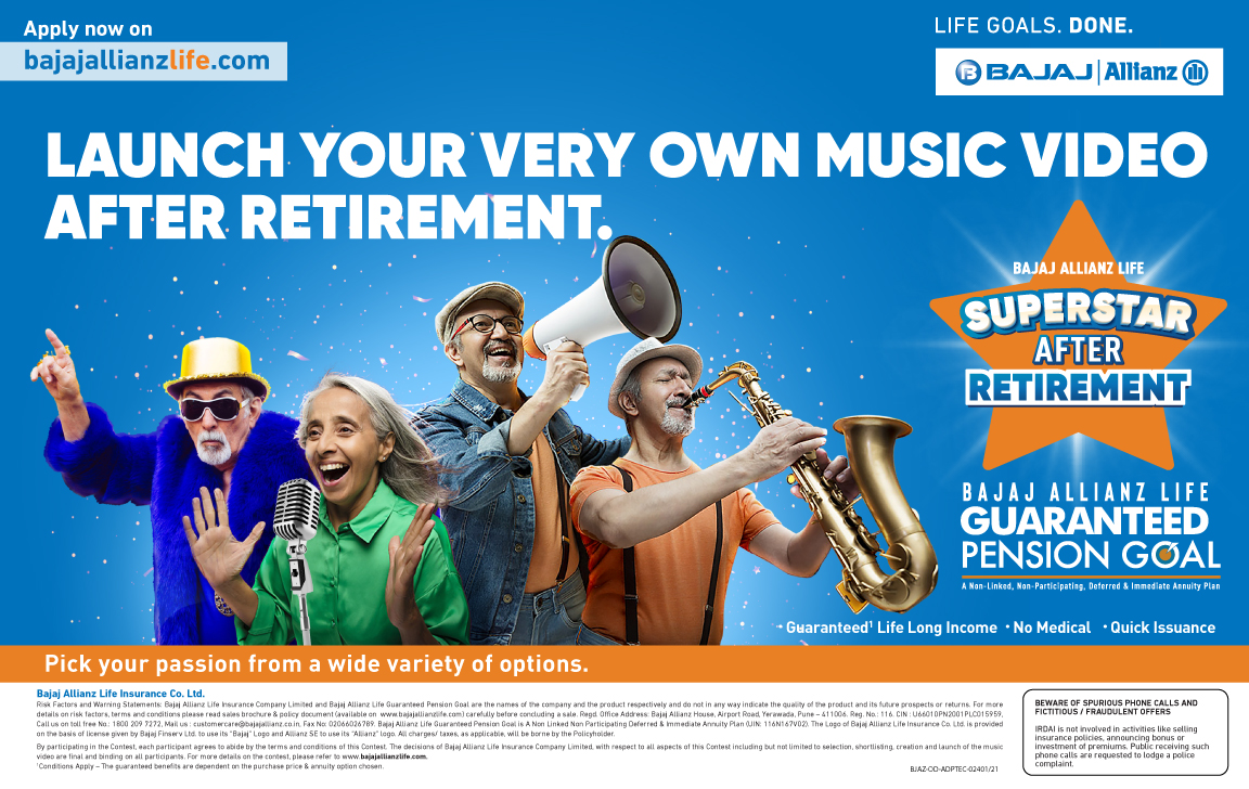 Fulfil your dream to be a Superstar with Bajaj Allianz Life’s ‘Superstar After Retirement’
