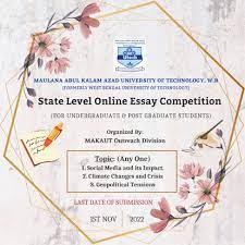 MAKAUT Outreach Division Organizes State Level Online Essay Competition