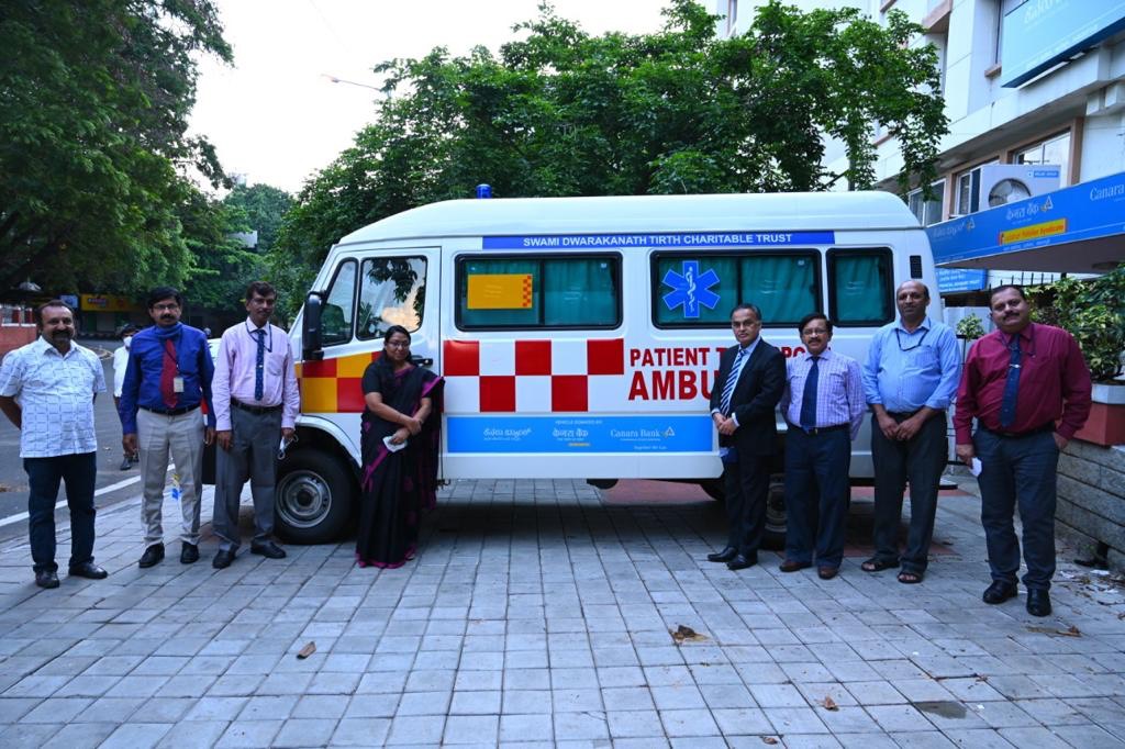 CANARA BANK HAS HANDED OVER “PATIENT SHIFTING AMBULANCE” TO ASSIST COVID-19 PATIENTS