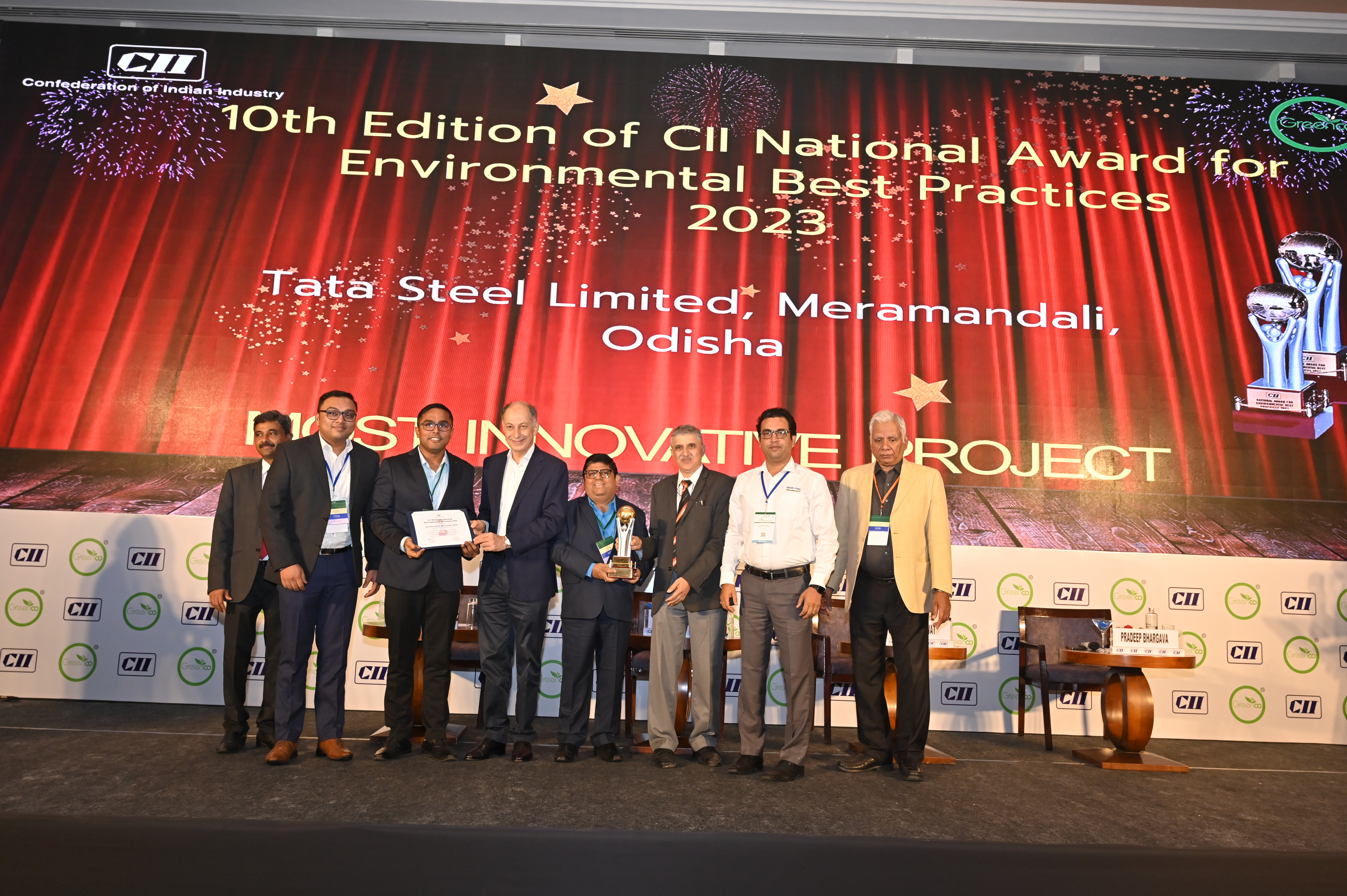 Tata Steel Meramandali wins the prestigious CII National Award for Environmental Best Practices 2023