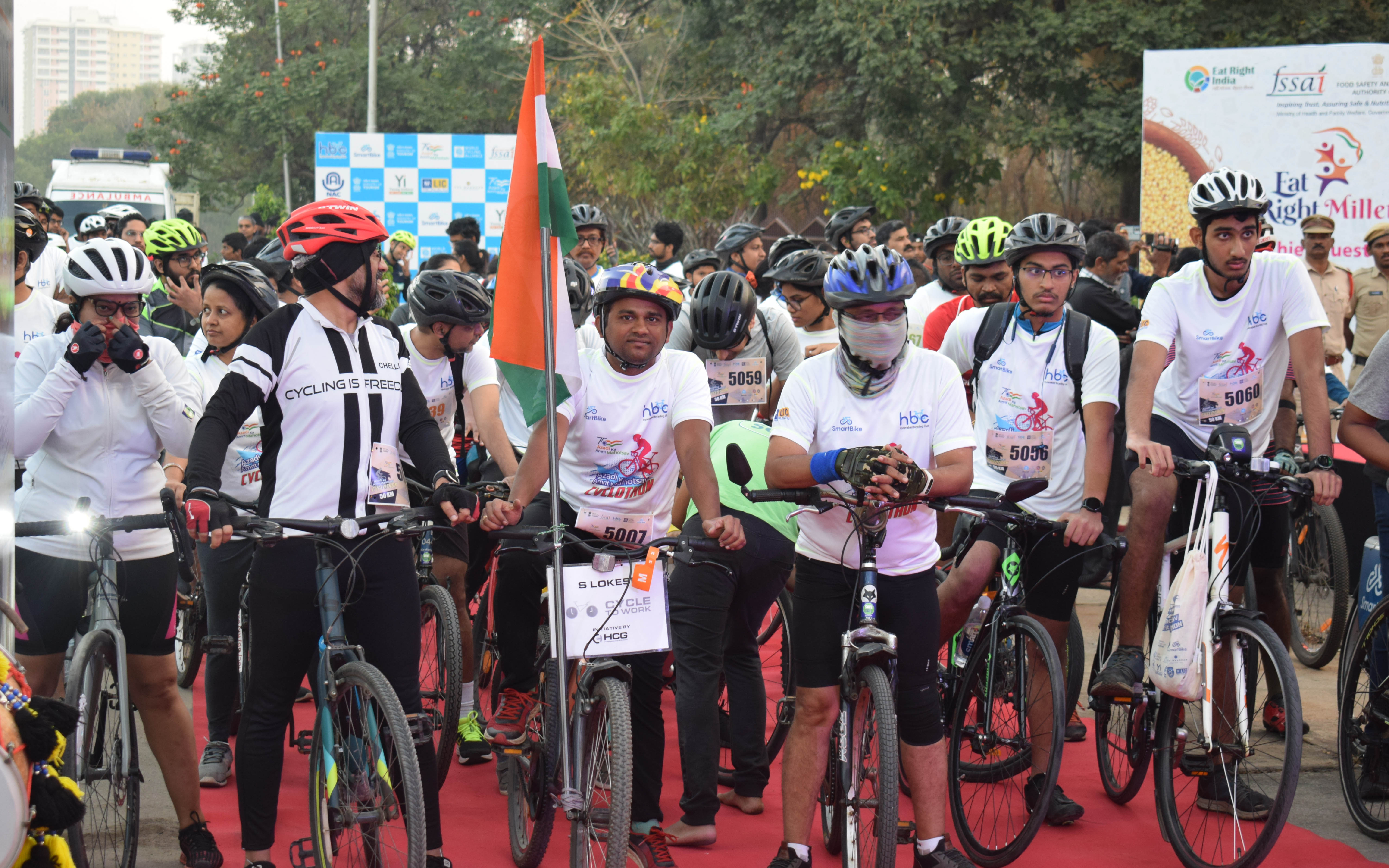 WCA & HBC commemorate 74th Republic Day of India by hosting Azadi Ka Amrit Mahotsav Cyclothon!