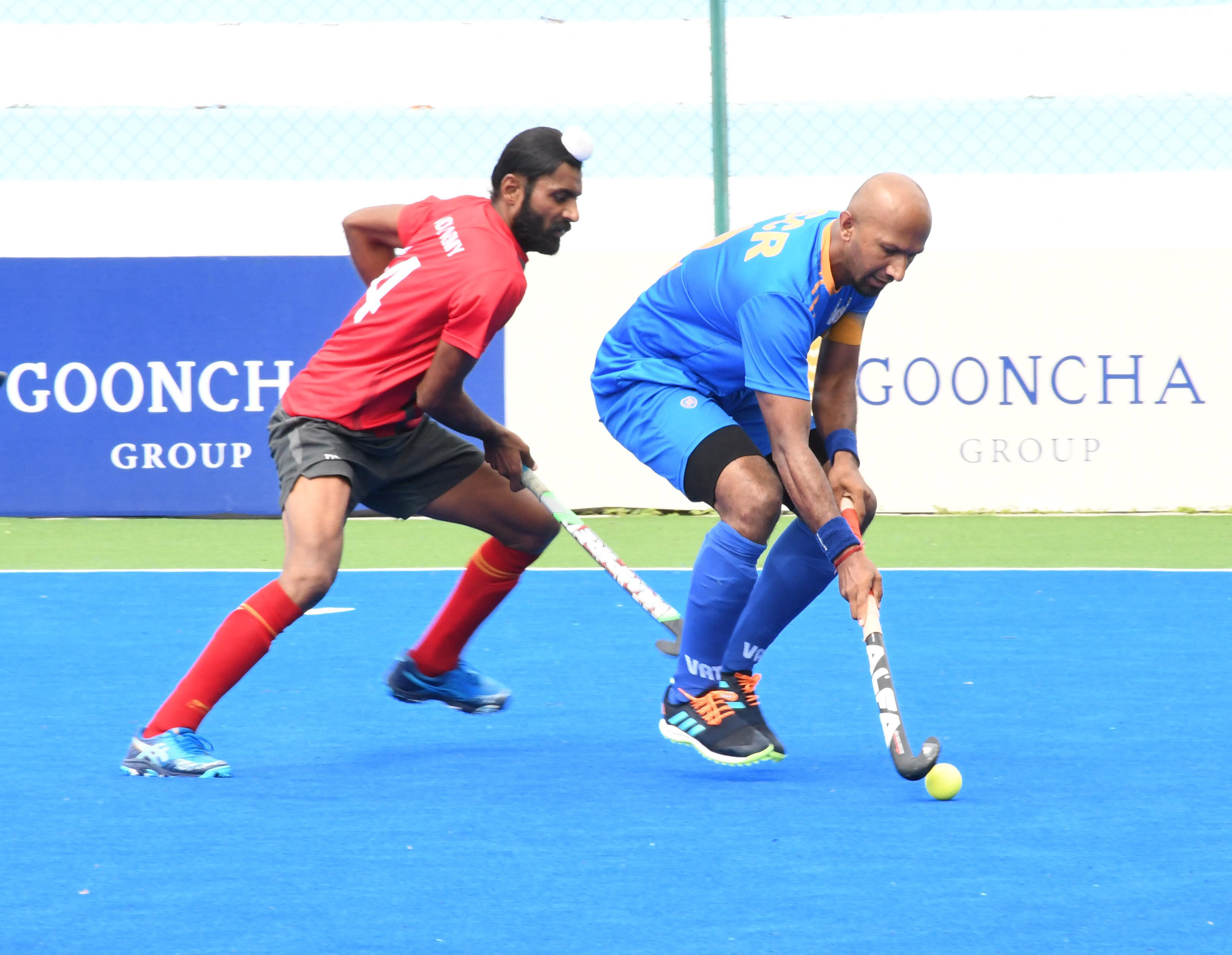 SCR beats Army Xl by 3-2 & remains in contention for a semifinal berth at the  'Gooncha 57th Nehru Senior Hockey Tournament’!