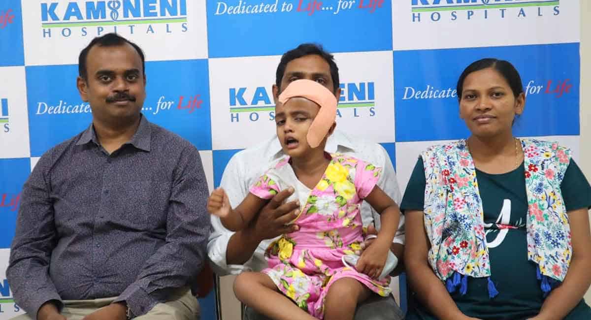 Rare Surgery at Kamineni Hospitals Gives New Lease of Life to  3-year-old Epileptic Child
