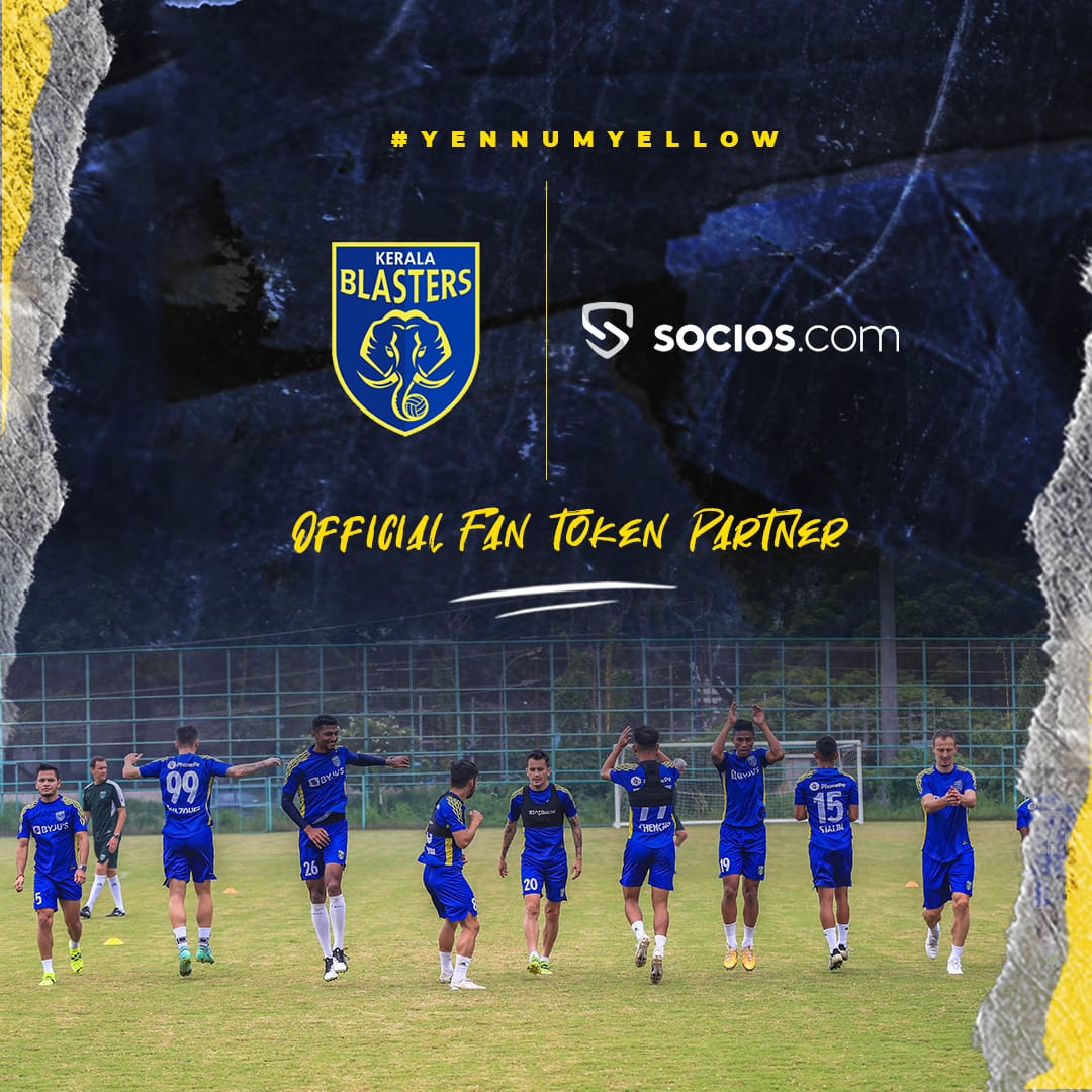 Kerala Blasters FC associates with Socios as Official Fan Token Partner in a Multi-year Partnership