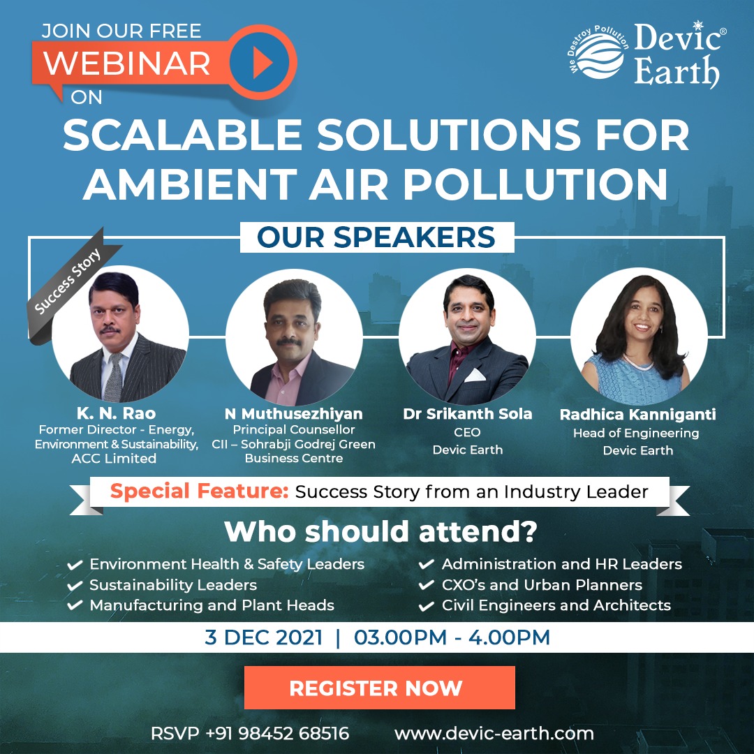 Devic Earth Hosts Dialogue on Scalable solutions for Ambient Air Pollution