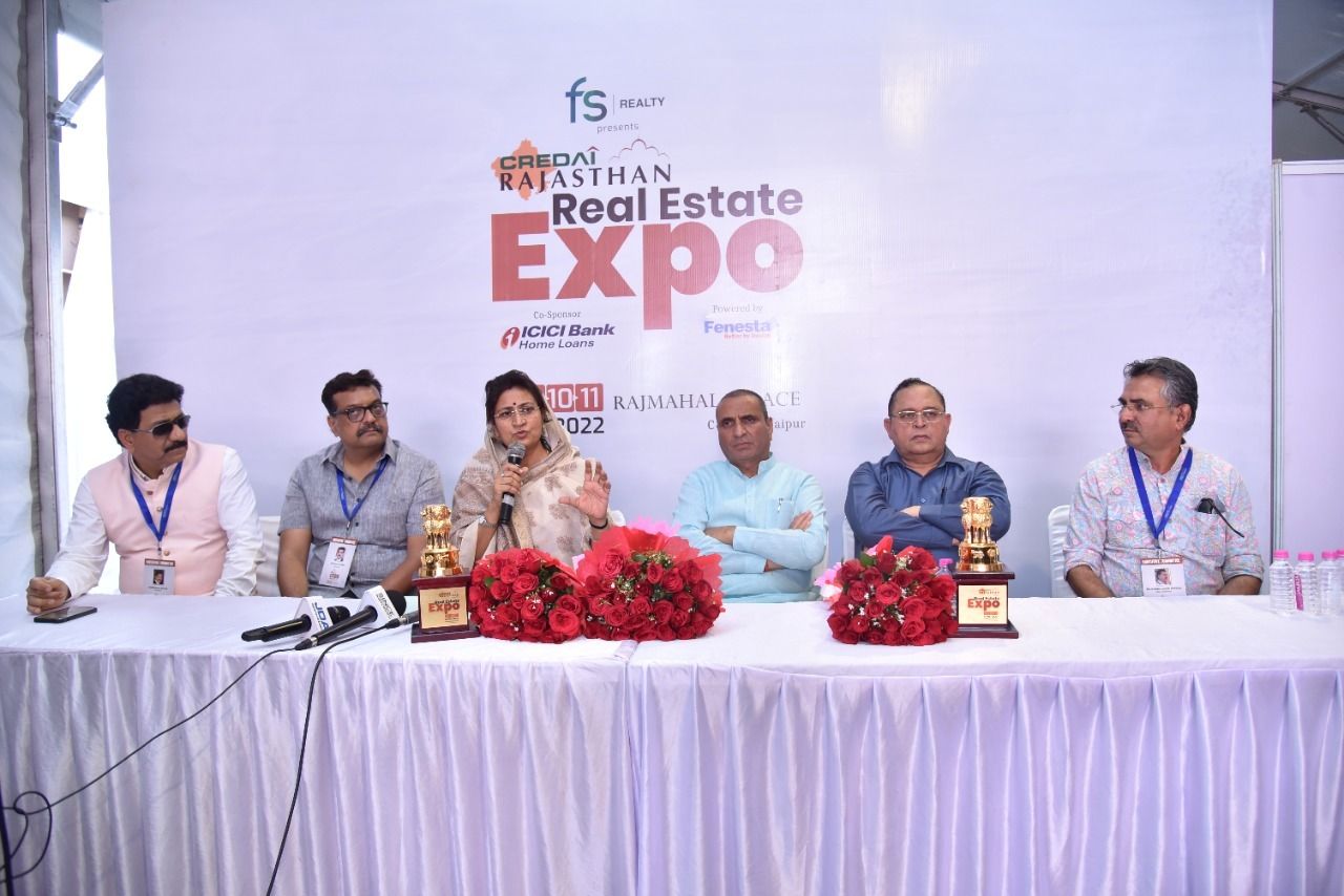 Expo will run till April 11 at Rajmahal Palace  Rajasthan Industries Minister, Ms Shakuntala Rawat inaugurates CREDAI Real Estate Expo-2022 begins  'INDUSTRY STATUS TO THE REAL ESTATE SECTOR WILL BE CONSIDERED' — Ms Shakuntala Rawat, Industries Minister, Rajasthan