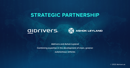 Aidrivers and Ashok Leyland: combining expertise in the development of clean, greener autonomous vehicles