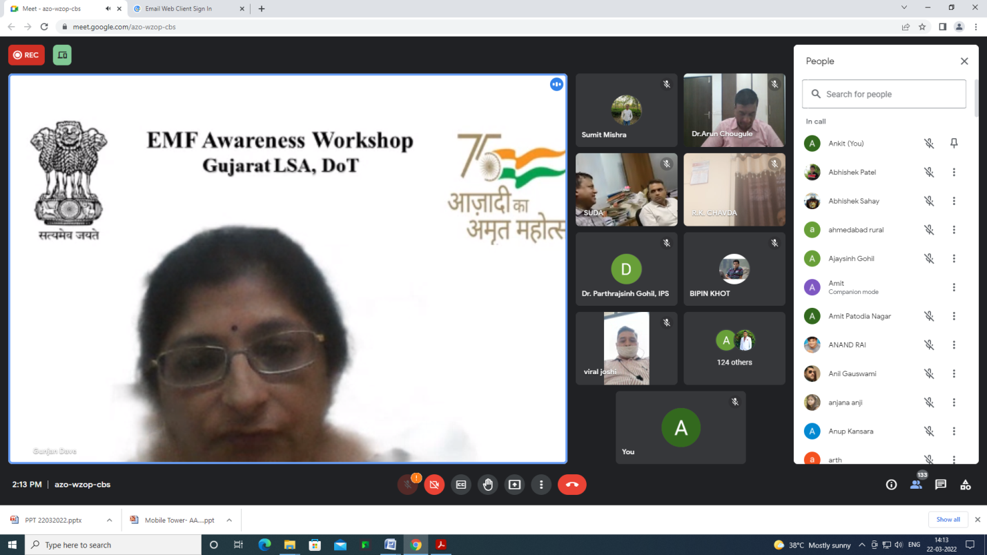 Webinar and Awareness Program on Electromagnetic Exposure from Telecom Towers and Related Public Concerns by DoT Gujarat LSA