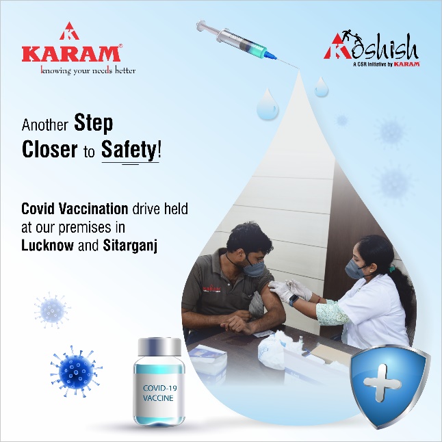 KARAM Safety Private Limited supports government’s efforts in immunization; Conducts a COVID-19 vaccination drive