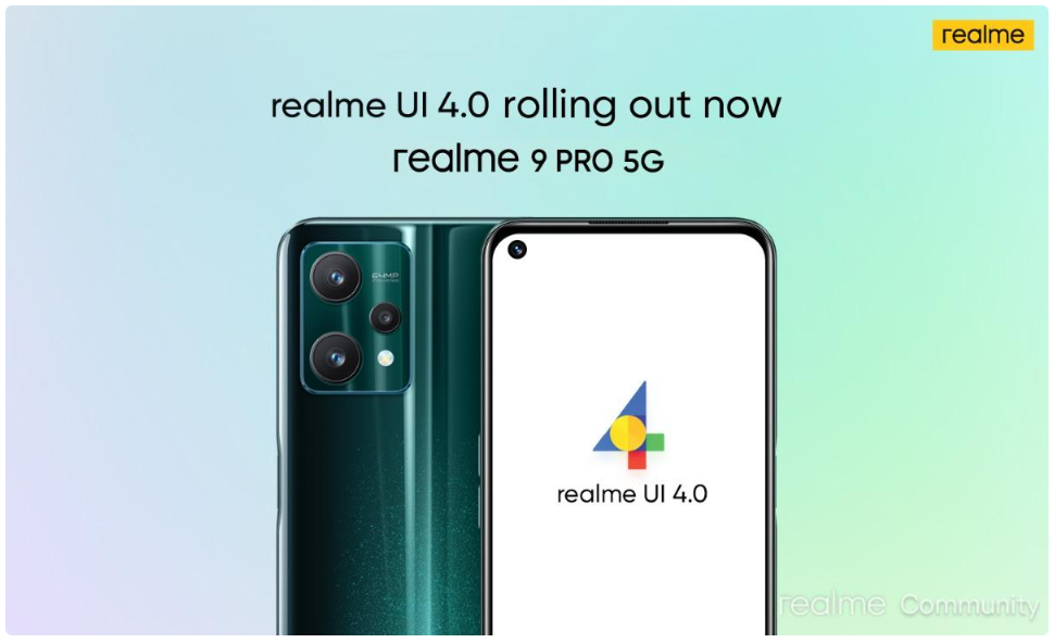 Realme begins official rollout of realme UI 4.0 early access for realme 9i 5G, realme 9 Pro 5G and Android 13 Open Beta for realme X7 Max 5G