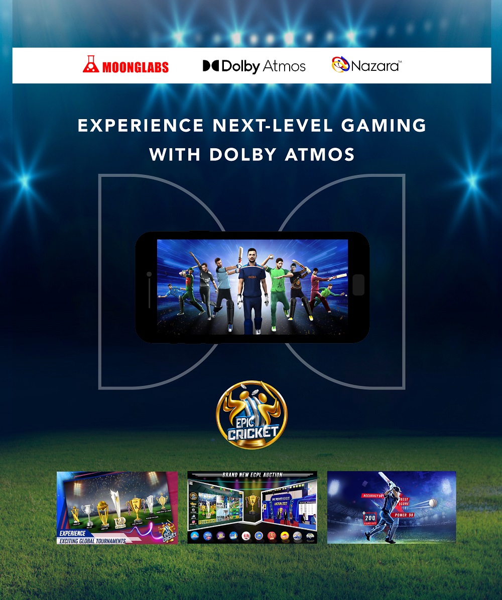 Moong Labs releases Epic Cricket – Big League in Dolby Atmos® for mobile gaming fans in India