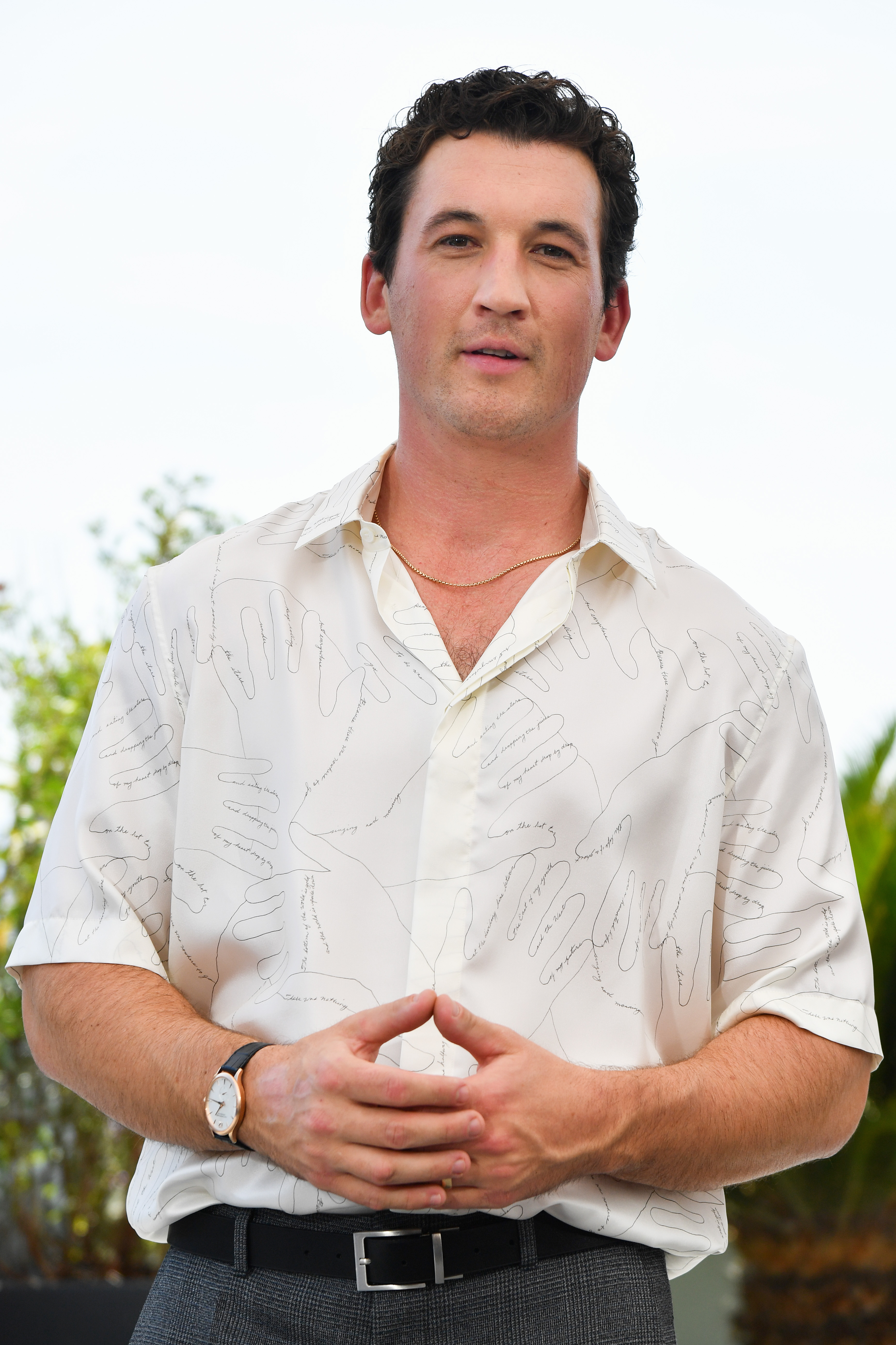 Miles Teller wears Chopard to the "Top Gun: Maverick" photocall at the 75th Cannes Film Festival
