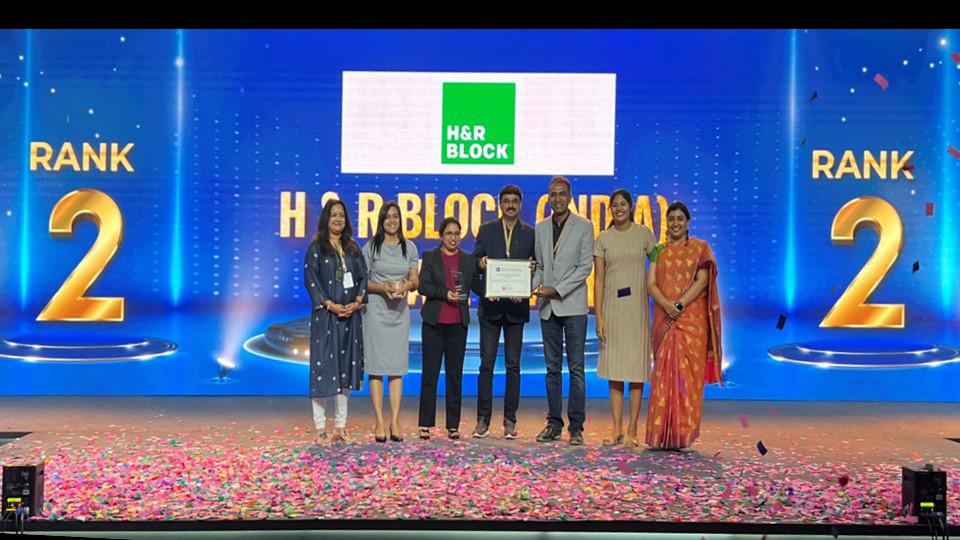H&R Block India ranks second among India's Great Workplaces by Great Places To Work; Gets certificated third time in a row