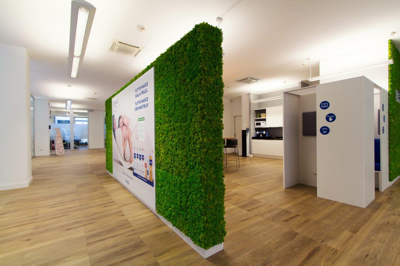 VERTICAL GARDENS AT THE MUSTELA ITALIA OFFICES